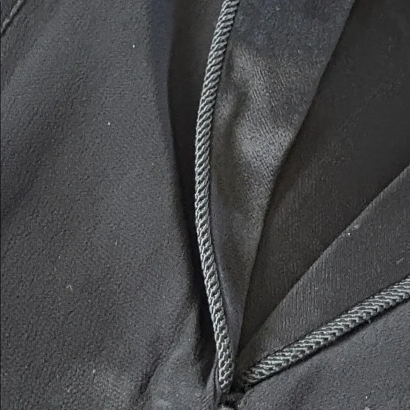 Vintage Women's Black Satin-Trim Blazer Jacket - Picture 10 of 11